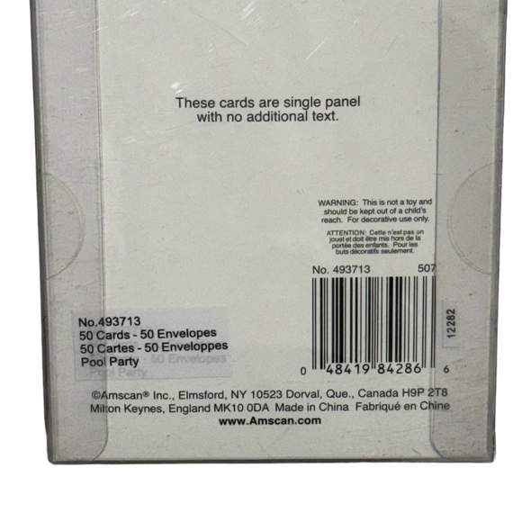 Amscan novelty invitations and envelopes. Set of 50 brand new in package cards! - Picture 4 of 7